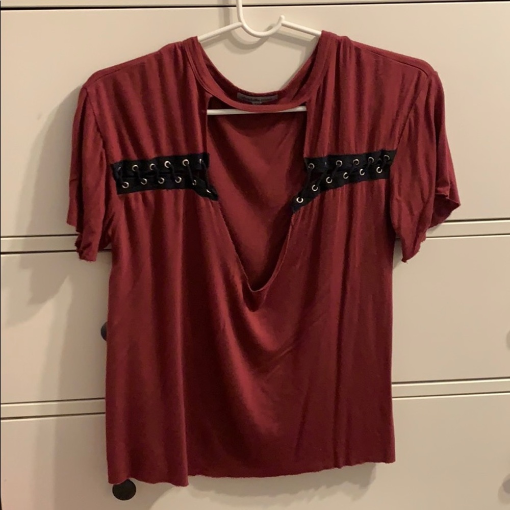 Charlotte Russe maroon tee